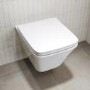 Wall Hung Toilet and Navy Matt Gloss Basin Vanity Unit Cloakroom Suite - Ashford