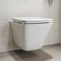 Wall Hung Toilet and Grey Gloss Basin Vanity Unit Cloakroom Suite - Ashford