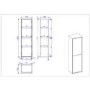 Double Door Concrete Effect Wall Mounted Tall Bathroom Cabinet 400 x 1380mm - Arragon