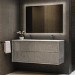 1200mm Concrete Effect Wall Hung Double Vanity Unit with Basin - Arragon