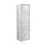 Double Door Concrete Effect Wall Mounted Tall Bathroom Cabinet 400 x 1380mm - Arragon