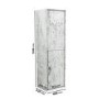 Double Door Concrete Effect Wall Mounted Tall Bathroom Cabinet 400 x 1380mm - Arragon