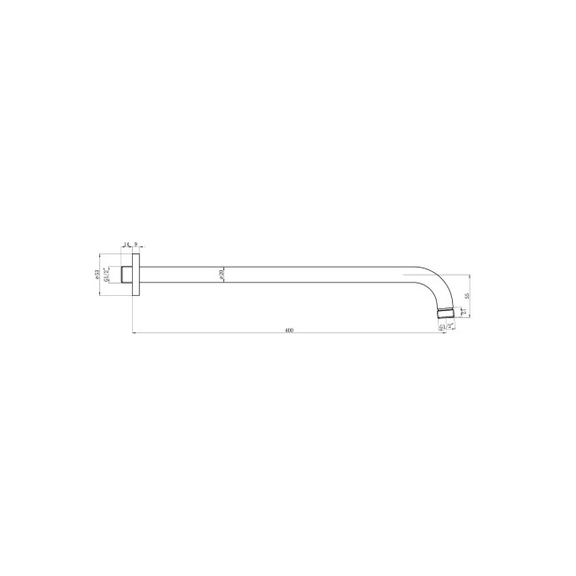 230mm Chrome Traditional Shower Head with Wall Arm