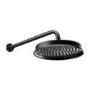 230mm Black Traditional Shower Head with Wall Arm