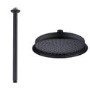 230mm Black Traditional Shower Head with Ceiling Arm
