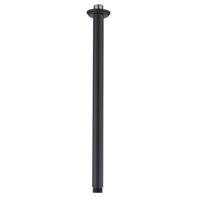 230mm Black Traditional Shower Head with Ceiling Arm
