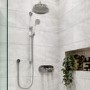 Chrome Dual Outlet Wall Mounted Thermostatic Mixer Shower Set with Hand Shower  - Camden