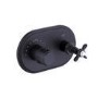 Black Single Outlet Ceiling  Mounted Thermostatic Mixer Shower Set - Camden