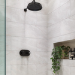 Black Single Outlet Wall Mounted Thermostatic Mixer Shower Set - Camden