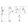 Black Single Outlet Thermostatic Mixer Shower Set with Hand Shower  - Camden