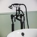 Black Freestanding Bath Shower Mixer Tap - Helston