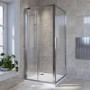 Chrome 6mm Glass Square Bi Fold Shower Enclosure 800x800mm - Carina