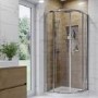 900mm Quadrant Chrome Shower Enclosure Suite with Toilet & Basin - Carina