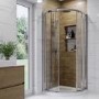 900mm Quadrant Chrome Shower Enclosure Suite with Toilet & Basin - Carina