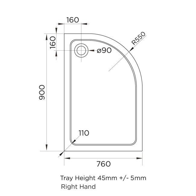 900 x 760mm Right Hand Offset Quadrant Shower Enclosure Suite with Toilet & Basin - Carina