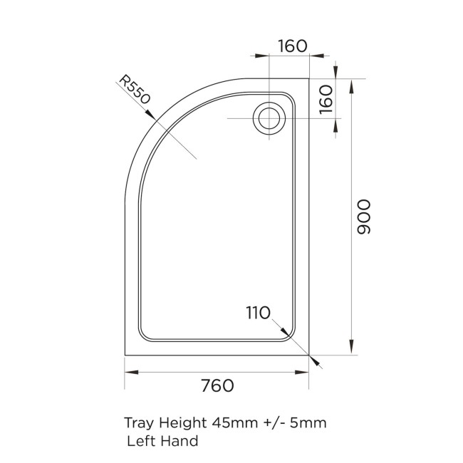 900 x 760mm Left Hand Offset Quadrant Shower Enclosure Suite with Toilet & Basin - Carina