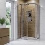 1000 x 800mm Right Hand Offset Quadrant Shower Enclosure Suite with Toilet & Basin - Carina