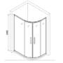 1000 x 800mm Left Hand Offset Quadrant Shower Enclosure Suite with Toilet & Basin - Carina