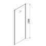 Chrome 6mm Glass Rectangular Hinged Shower Enclosure 760x800mm - Carina