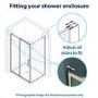 Chrome 6mm Glass Rectangular Sliding Shower Enclosure with Shower Tray 1200x800mm - Carina