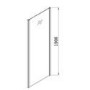 Chrome 6mm Glass Rectangular Sliding Shower Enclosure with Shower Tray 1200x800mm - Carina