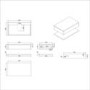 800mm White Wall Hung Countertop Shelves - Lugo