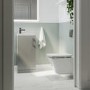 Wall Hung Toilet and Grey Gloss Basin Vanity Unit Cloakroom Suite - Ashford