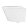 Wall Hung Toilet with Soft Close Seat White Glass Sensor Pneumatic Flush Plate 1170mm Frame & Cistern - Newport