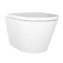 Wall Hung Toilet with Soft Close Seat White Glass Sensor Pneumatic Flush Plate 1170mm Frame & Cistern - Newport