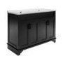 1200mm Black Freestanding Double Vanity Unit With Basins  - Camden 