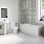 Single Ended 1700mm Bath Suite with Toilet Basin and Panels - Alton