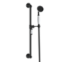 Black Dual Outlet Wall Mounted Thermostatic Mixer Shower Set with Hand Shower - Cambridge