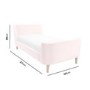 Pink Velvet Single Sleigh Bed Frame - Charlotte