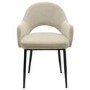 Set of 4 Beige Fabric Dining Chairs - Colbie