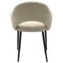 Set of 4 Beige Fabric Dining Chairs - Colbie