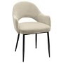 Set of 4 Beige Fabric Dining Chairs - Colbie