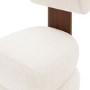 Off-White Boucle Roll Back Accent Chair - Cleo