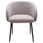 Set of 4 Taupe Boucle Upholstered Dining Chairs - Cora