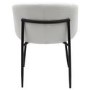 Set of 4 White Boucle Upholstered Dining Chairs - Cora