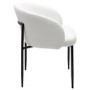 Set of 4 White Boucle Upholstered Dining Chairs - Cora