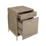 Light Oak Office Desk and Storage Cabinet Set - Chester