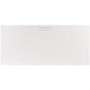 1000x800mm White Stone Resin Low Profile Rectangular Shower Tray with Shower Waste - Helsinki