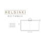 1400x800mm White Stone Resin Low Profile Rectangular Shower Tray with Shower Waste - Helsinki