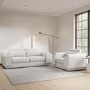 3 Seater Sofa and Armchair Set in Cream Boucle - Elvi