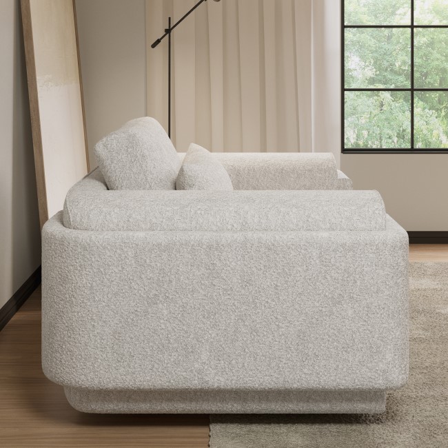 Cream Boucle Armchair - Elvi