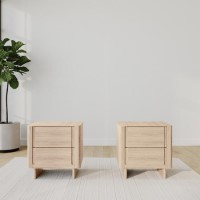 Light Wood Pair of Bedside Tables - Emile Sustainable Furniture