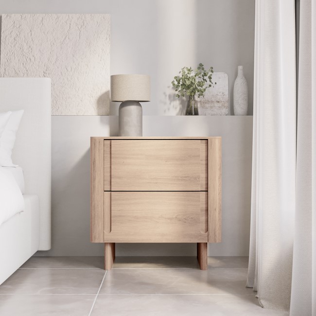 Light Wood Bedside Table and Chest of Drawers Set - Emile Sustainable Furniture