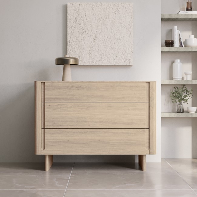 Light Wood Bedside Table and Chest of Drawers Set - Emile Sustainable Furniture