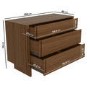 Dark Wood Bedside Table and Chest of Drawers Set - Emile Sustainable Furniture