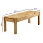 Solid Pine Dining Table Set with 2 Matching Dining Benches- Seats 4 - Emerson